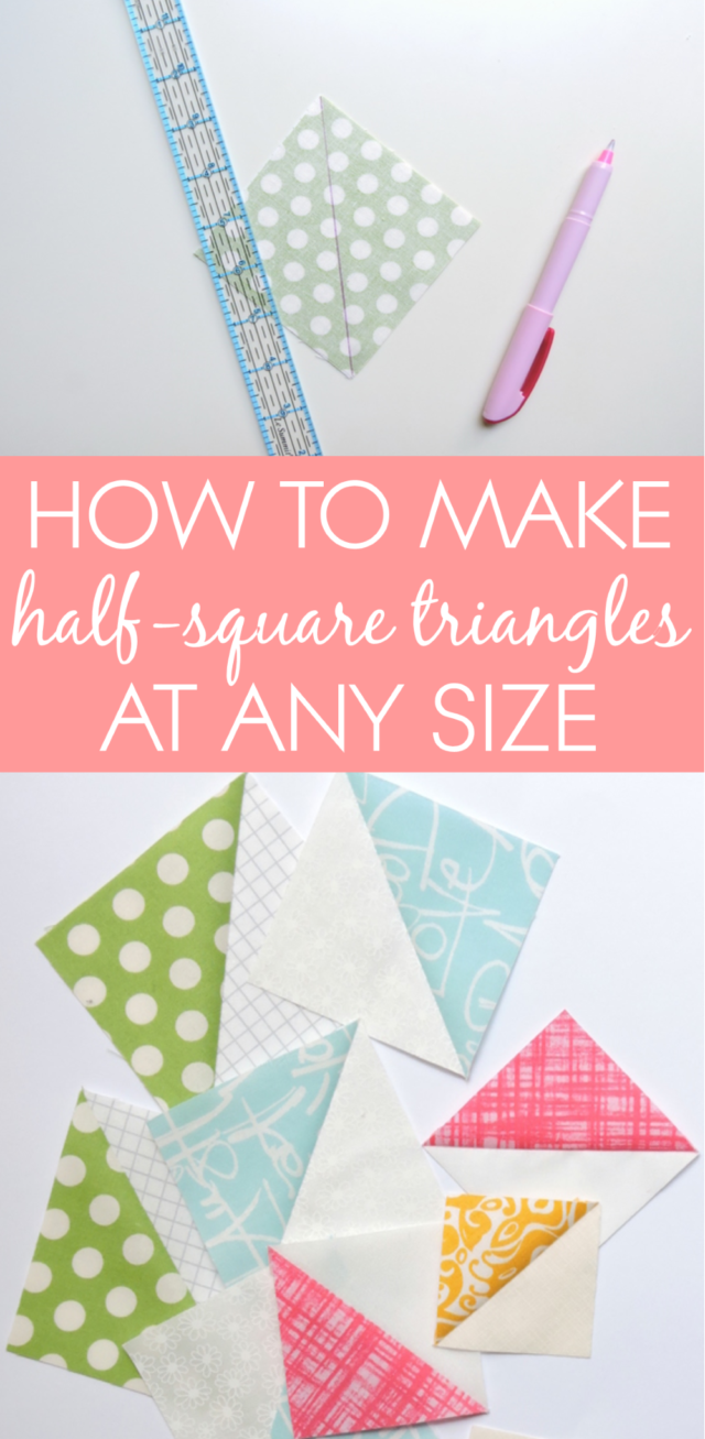 How to make half-square triangles at any size with these five different methods!