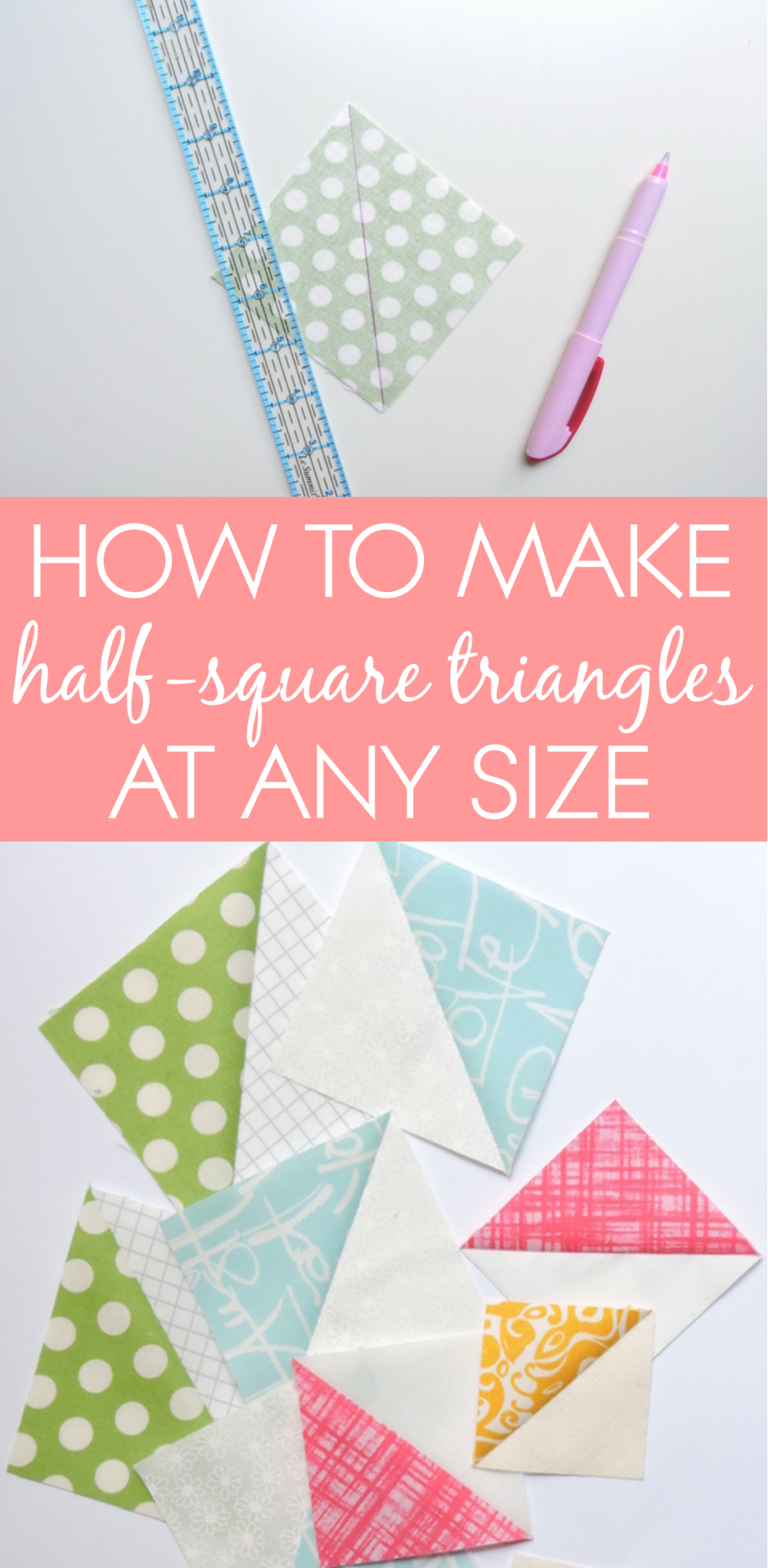 Half Square Triangle Cutting Chart