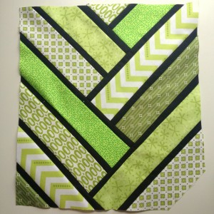 Broken herringbone quilt block