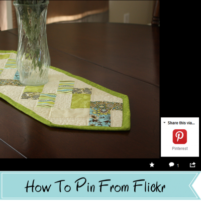 How To Pin From Flickr