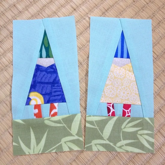 Gnomelings quilt block