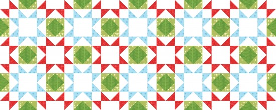 Christmas star quilt block table runner