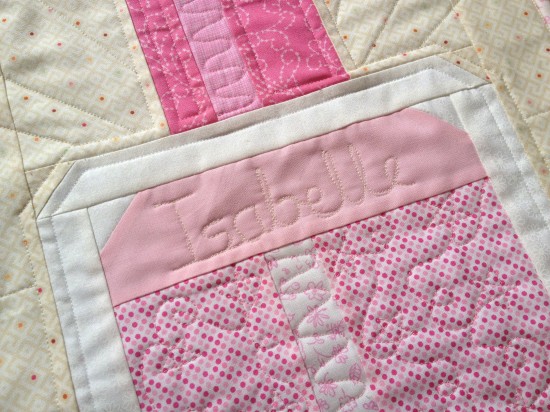 Free motion quilting writing