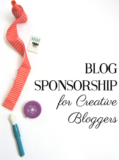 Blog Sponsorship for Creative Bloggers