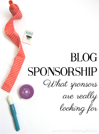 What blog sponsors are really looking for