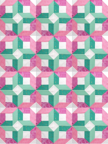 Star Plus block alternate quilt