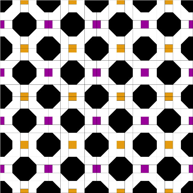 magic 8 ball quilt design two tone