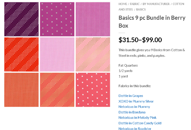 Cotton Steel berry bundle gotham quilts