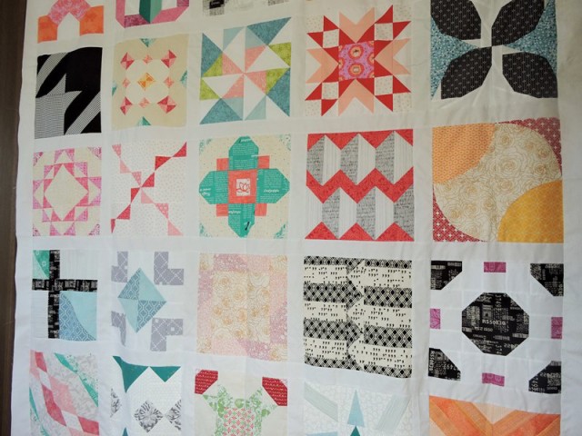The Bee Hive sampler quilt top detail