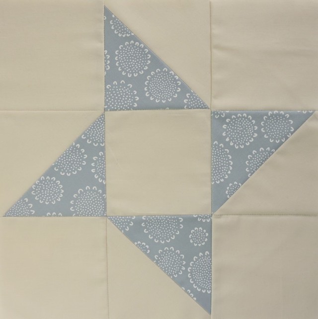 Modern HST Sampler quilt block Ninja