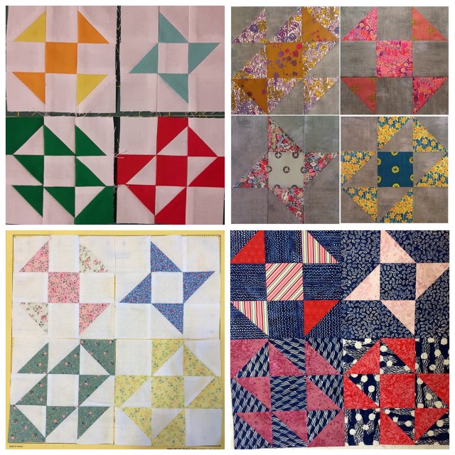 Modern HST Sampler quilt blocks Feb