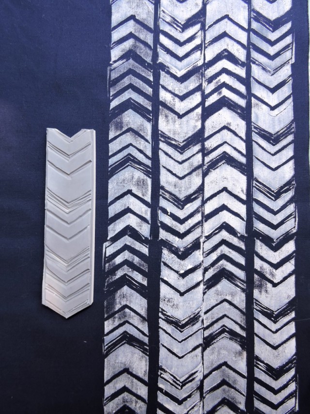 Arrow block printing fabric design