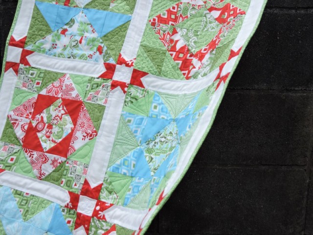 HST baby quilt Christmas