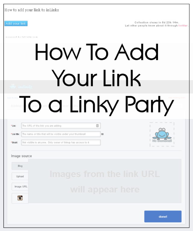 How to add your link to a linky party