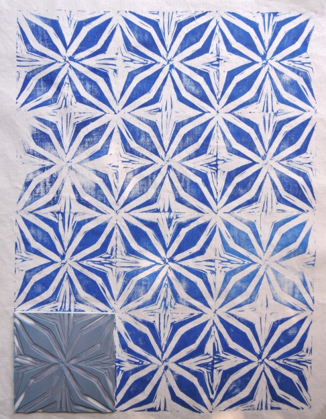 Japanese block printing fabric design