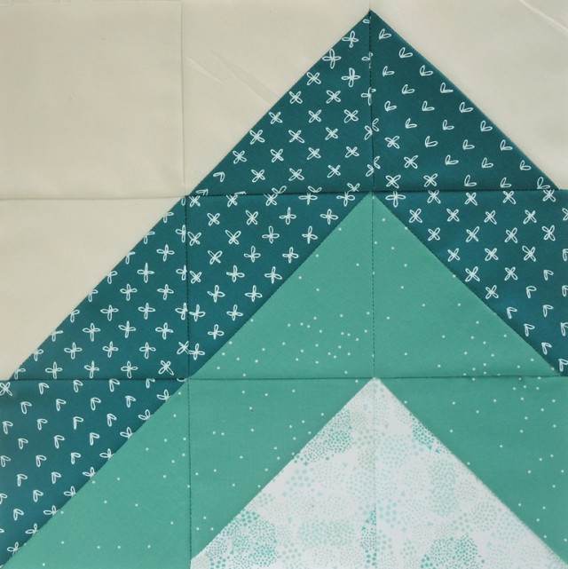 Modern HST Sampler quilt block Mountain