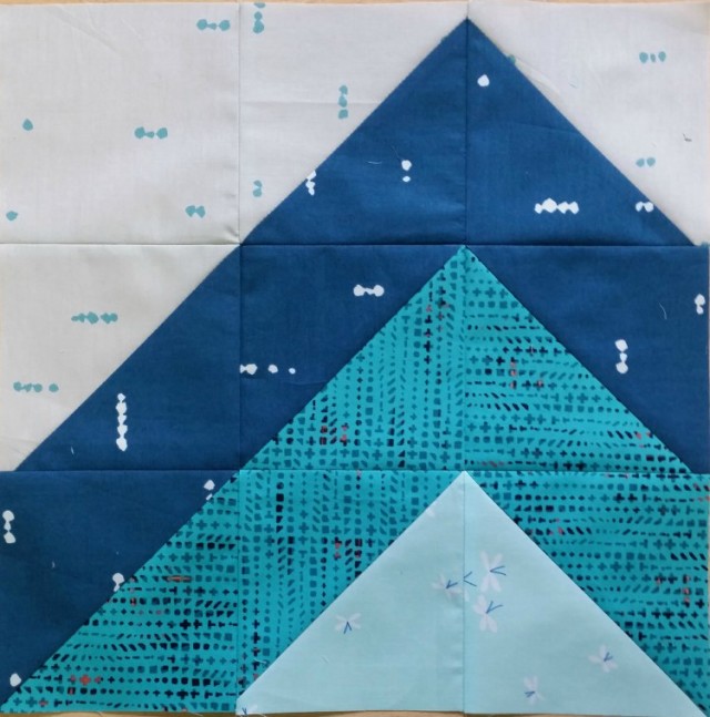 Mountain Modern HST Sampler quilt block