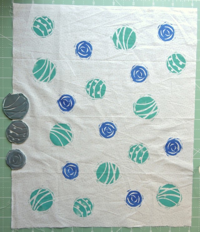 Summer free block printing fabric design