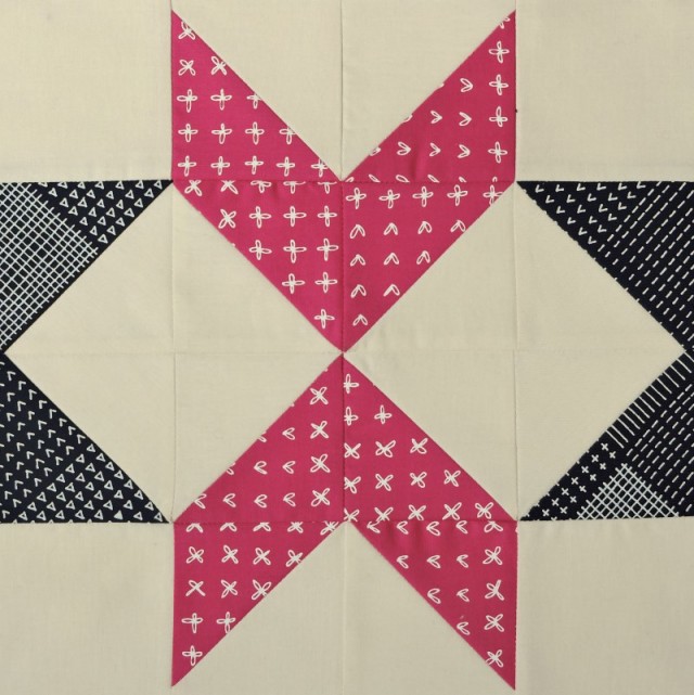 Modern HST Sampler Pointed quilt block