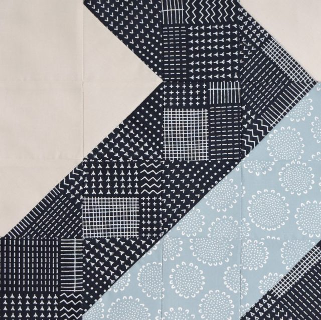 Modern HST Sampler Diagonal quilt block tutorial