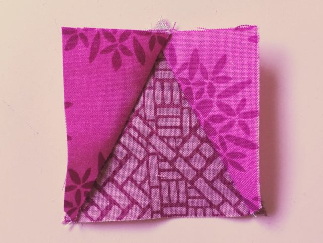 1930s Judy block tutorial triangle in a square