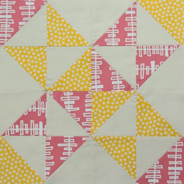 Modern HST Sampler Starshine quilt block