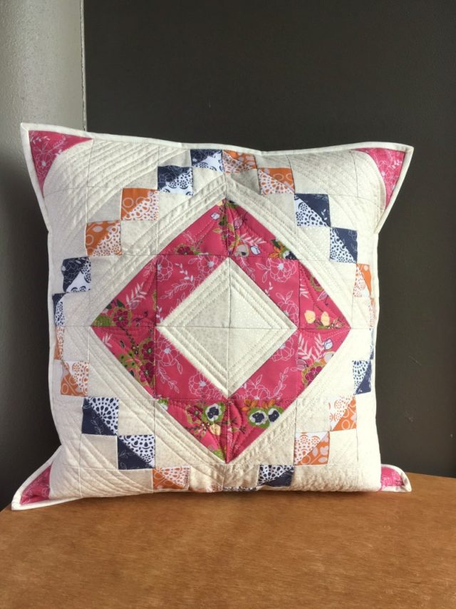 Rose Gold fabric HST pillow