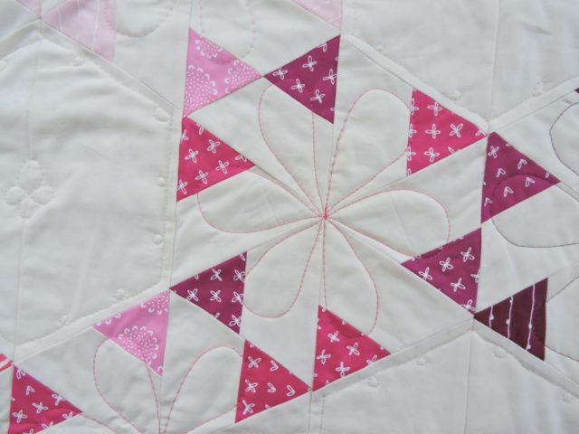 Little Ruby quilting daisies