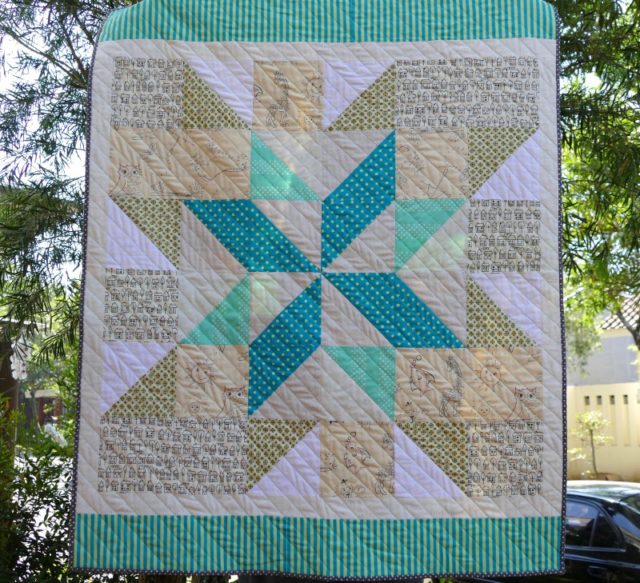 Starlight pattern tester Deborah baby quilt