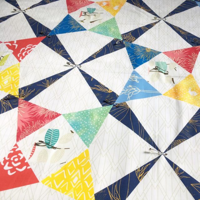 Basting a quilt panel
