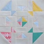 Modern HST Sampler Confetti quilt block tutorial