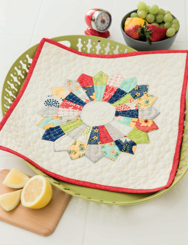 Dresden Candy Dish quilt from Teach Me To Machine Quilt - a book review on Pat Sloan's latest book on BlossomHeartQuilts.com