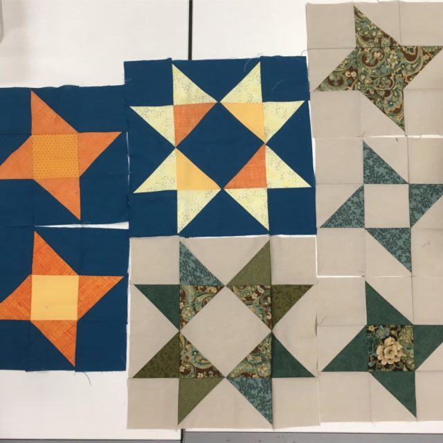 Aurora quilt blocks from Amitie Textiles class