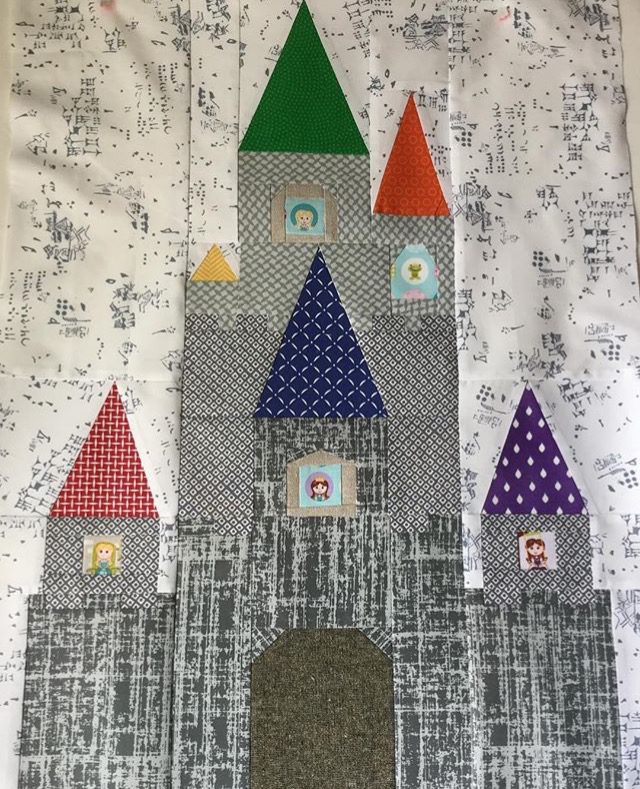 Fairy Tale Castle quilt block pattern