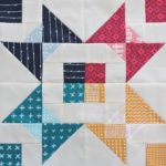 Modern HST Sampler Bejewelled quilt block tutorial on BlossomHeartQuilts.com