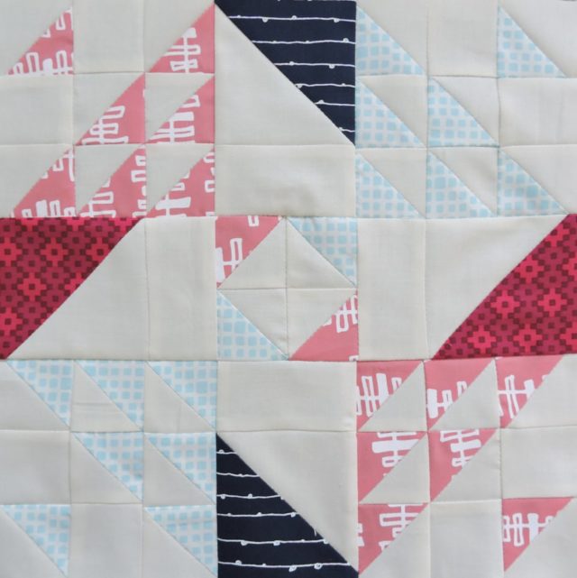 Modern HST Sampler Nip Tuck quilt block 24