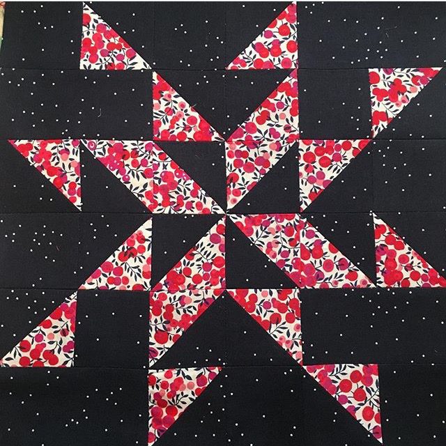 Starlight quilt using Liberty and Cotton And Steel Sprinkles by alysj. Pattern at BlossomHeartQuilts.com