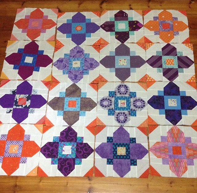 Quatrefoil quilt pattern available at BlossomHeartQuilts.com