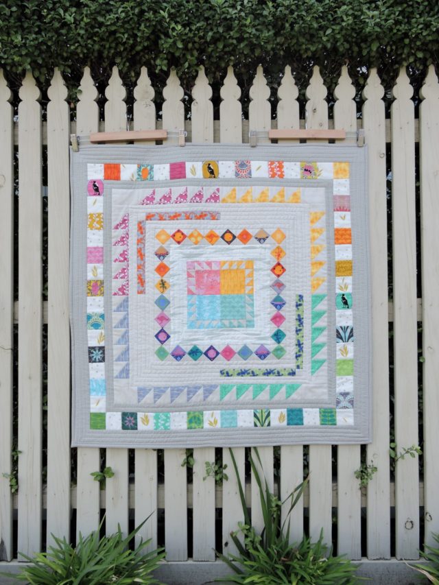 Made Modern In Australia medallion quilt by BlossomHeartQuilts.com