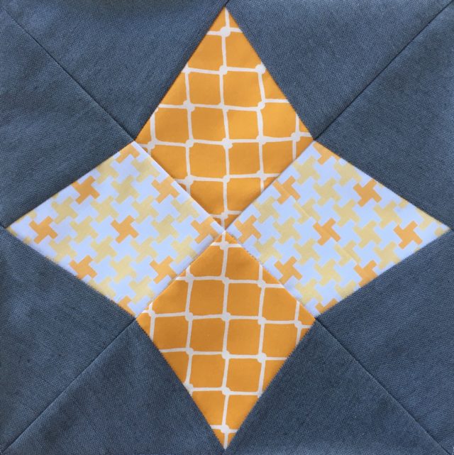 Arcturus quilt block from the Milky Way Sampler at BlossomHeartQuilts.com