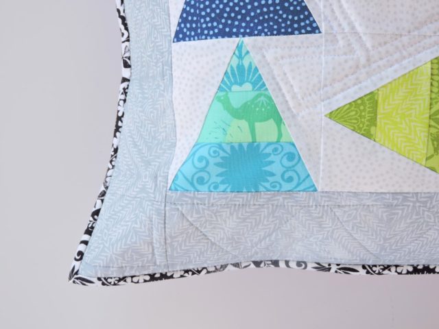 Distractions pillow pattern by BlossomHeartQuilts.com using Jasmine by Valori Wells