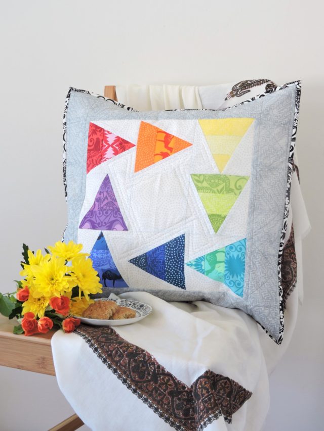 Distractions pillow pattern by BlossomHeartQuilts.com