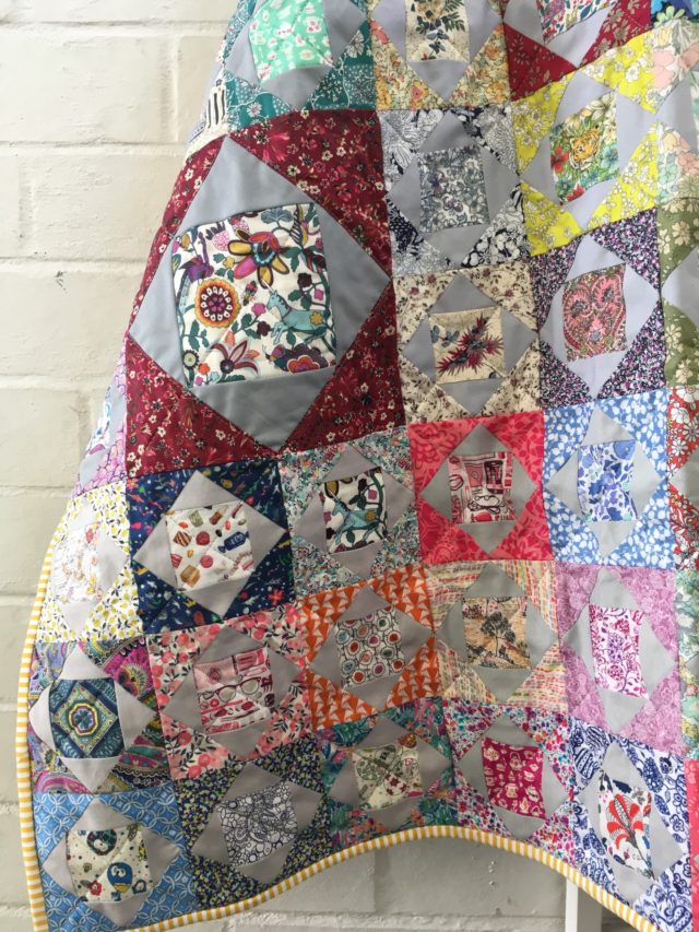 Economy quilt in Liberty fabric