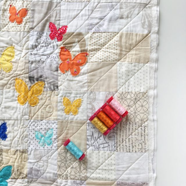 Aurifil Artisan 12wt rainbow butterflies by BlossomHeartQuilts.com