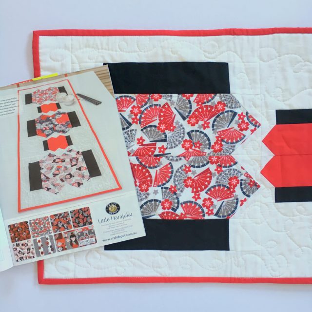 Matsuri table runner pattern by BlossomHeartQuilts.com