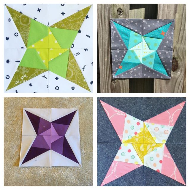 Vega foundation paper pieced star blocks from the Milky Way Sampler by BlossomHeartQuilts.com