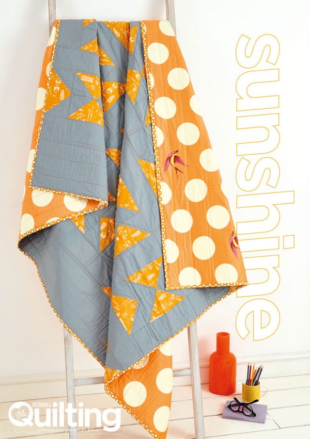 Sunshine flying geese quilt in Love Patchwork and Quilting by BlossomHeartQuilts.com