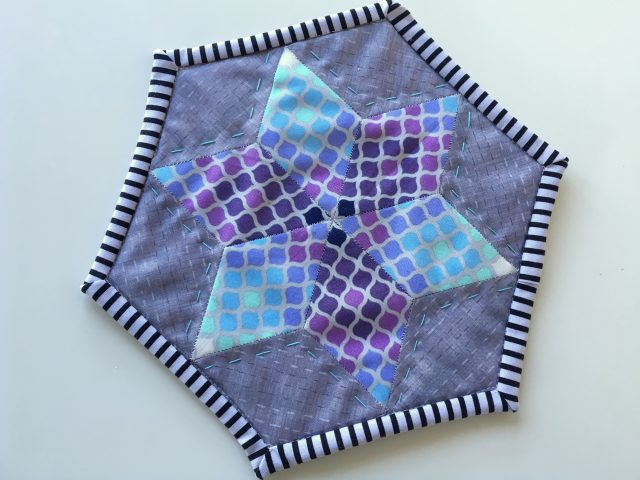 Super Star Coasters from Fussy Cutters Club book and book review on BlossomHeartQuilts.com.JPG
