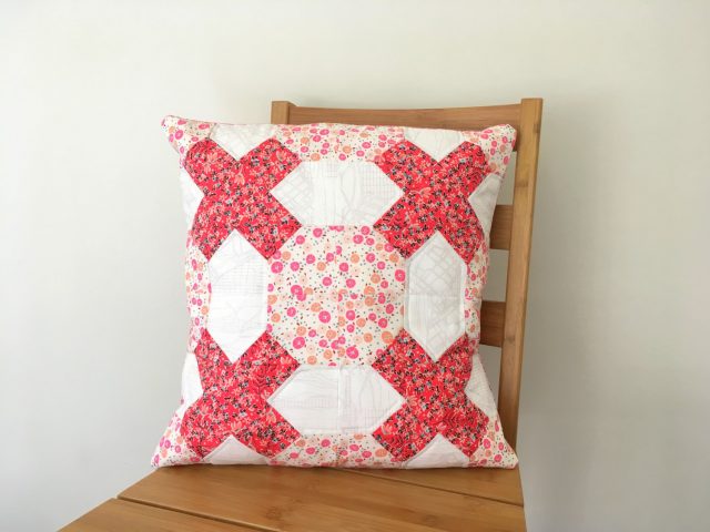 Tic Tac Toe cushion with AccuQuilt Australia by BlossomHeartQuilts.com