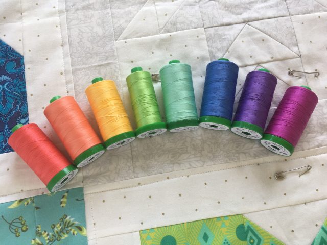 A rainbow of Aurifil thread